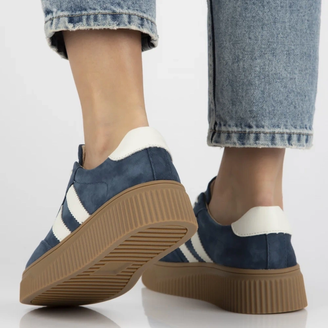 Modré kožené sneakersy Filippo DP6776/25 BL