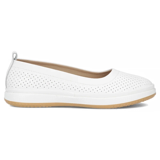 Bílé kožené baleríny Filippo DP7008/25 WH