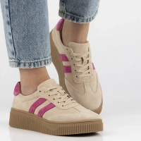 Béžovo-růžové kožené sneakersy Filippo DP6776/25 BE FH