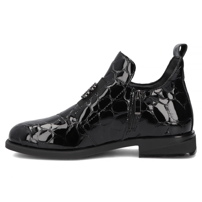 Černé kožené kotníkové boty Filippo DBT4763/26 BK CR