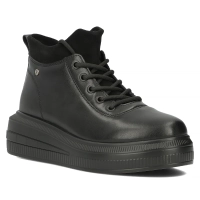 Černé kožené kotníkové boty Filippo DBT6506/24 BK