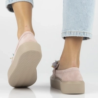 Růžové kožené mokasíny Filippo DP6765/26 PI