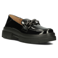 Černé kožené polobotky Filippo DP4564/23 BK
