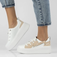 Bílé kožené sneakersy Filippo DP6684/24 WH