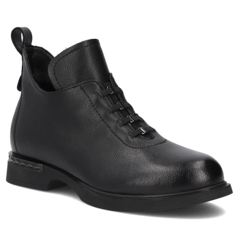 Černě kožené kotníkové boty Filippo DBT8033/26 BK