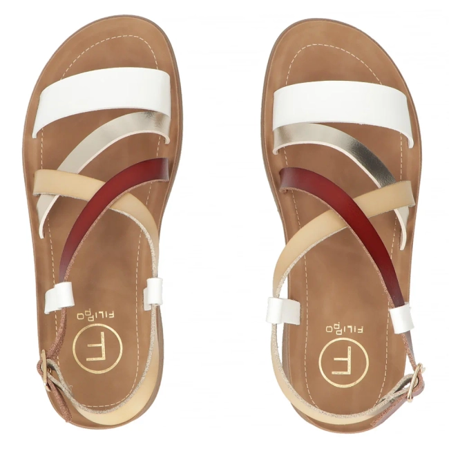 Bílé sandály Filippo DS7904/26 WH