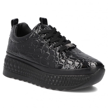 Černé kožené tenisky Filippo DP7284/26 BK CR