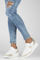 Bílé kožené sneakersy Filippo DP4591/23 WH