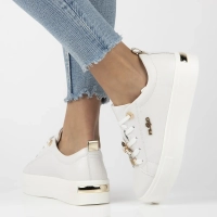 Bílé kožené polobotky Filippo DP3533/26 WH DI