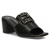 Černé kožené pantofle Filippo DK3731/22 BK