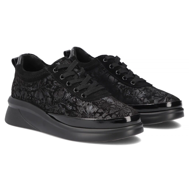 Černé kožené polobotky Filippo DP8097/26 BK MLT